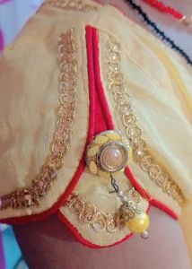 Haldi Festival Saree And Blouse With Bag