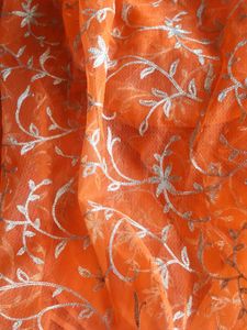 Orange Floral Net