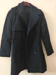 winter imported Stylish Plaid Trench Coat