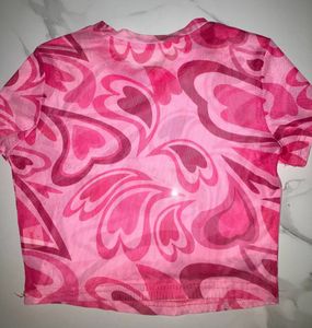 pink urbanic mesh crop top