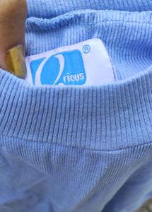 Q-Rious Casual Solid Women Light Blue Top