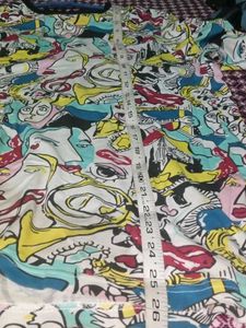 L Size Cartoon Style Printed Tshirt For Women