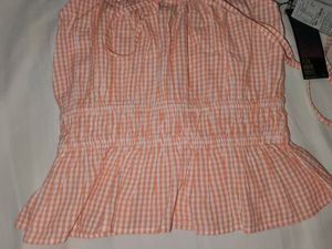 Gingham Print Top
