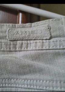 White Straight Fit Jeans