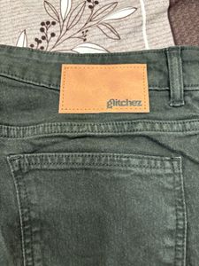 Wide Leg Olive Jeans