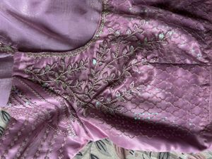 Lavender Embellished Saree