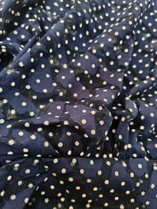 Navy Polka Dot Top