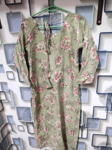 Pista Green Kurti Pant
