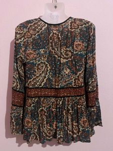 Boho Paisley Print Top