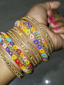 Colorful Beaded Bangles