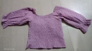 Purple Ruched Top - Size S