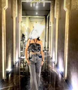 Trendy Patchwork Wide Leg Jeans