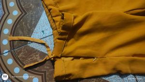 Elegant Yellow Anarkali Kurta with plazo and dupat