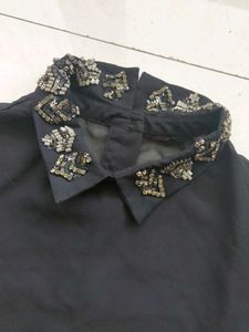 Elegant Black Top with slip