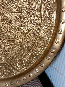 ANTIQUE BRASS PLATTER OR PLATE 1920s