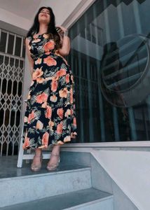 Blue Cotton Maxi Dress
