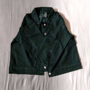 Bottle Green Denim Jacket
