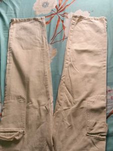 Beige Baggy Jeans