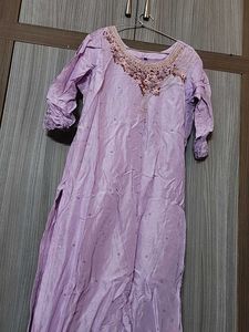Lavender Kurti Suit Set