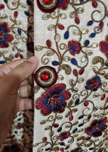 Rad+Blue Floral Design Sherwani