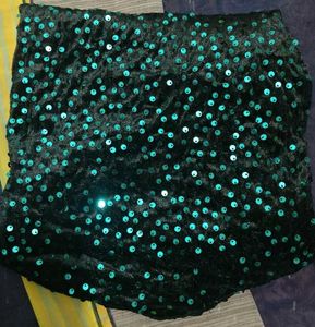 Sequin Velvet Fabric - Emerald Green for making bl