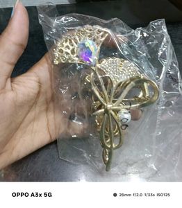 🦋 Butterfly Stone Hair Claw Clip