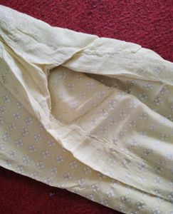 Yellow Embroidered Kurti