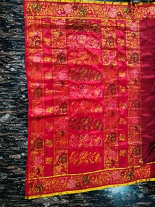 Pure Silk Saree with ashavali border