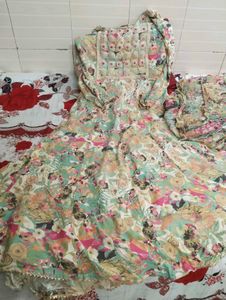 Floral Suit With Dupatta
