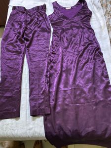 Highly Branded Padded Satin Dress Kurta Pant