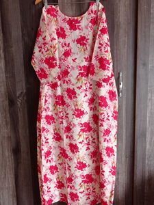 Floral Cotton Nighty with Long Sleeves