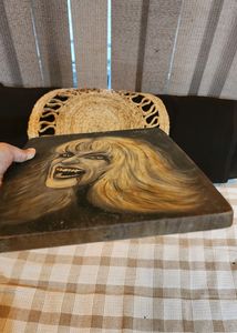 Vintage Gothic Vampire Painting On Wooden Board🧛
