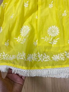 Yellow Embroidered Dress.