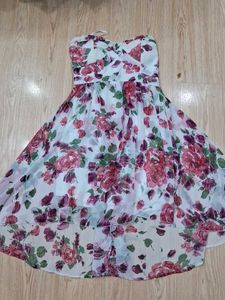 Floral Chiffon Hi-Lo Dress