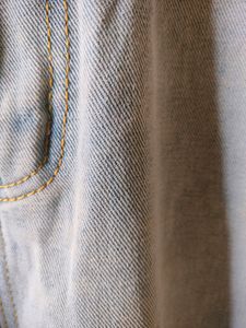 Light Blue Straight Fit Denim .