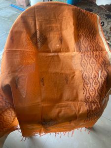 Womens Block Printed Chanderi Dupatta