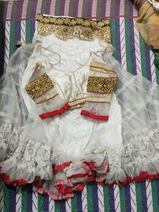 White Lehenga