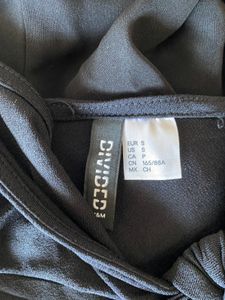 H&amp;M Tie Front Black Bodysuit