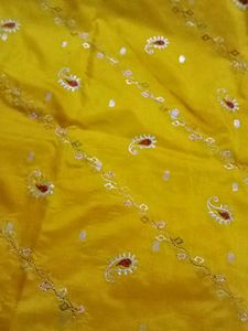 yellow silk saree