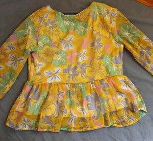 Yellow Floral Top