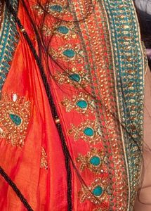 Elegant Orange Saree