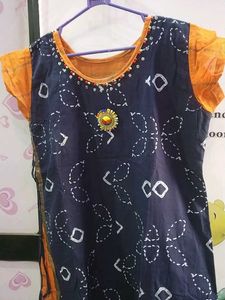 Stylish Blue &amp; Orange Kurta