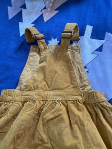 Cute Mustard Corduroy Jumper Dress