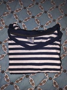 Black &amp; White Striped Tshirt