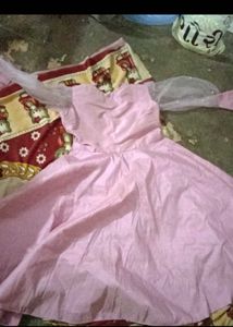 Girls Pink Dress &amp; Pant Set