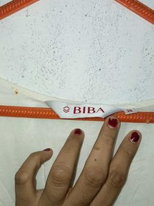 Biba Blue Layered Kurti with Dupatta And Bottom