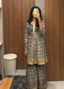 COTTON PEPLUM GARARA SET