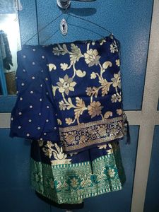 Elegant Blue green lehenga