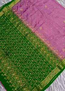Zardoji Maggam Work Design Saree