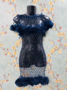 Vintage Fishnet Fur Dress